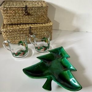 Christmas trio! Mugs and candy dish